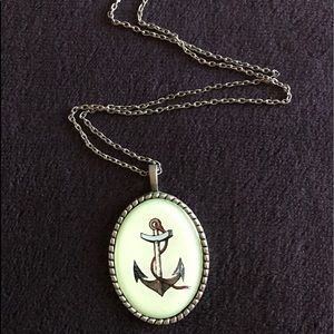 Anchor panda to necklace